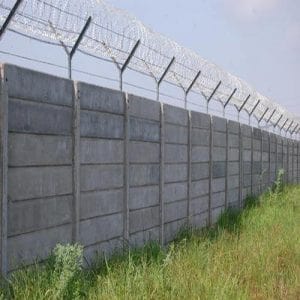 Precast Wall With GI Barbed Wire Fencing in Surat